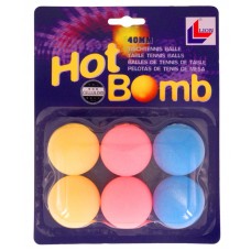 Lion Hot Bomb Table Tennis Balls (6 pack)
